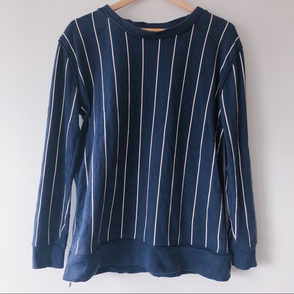 Madewell Tops - Madewell Striped Cotton Sweatshirt Size S